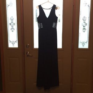 Black sexy prom dress, sz11